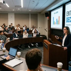 High-quality educational course image featuring Entrepreneurial Decision Making with modern visuals