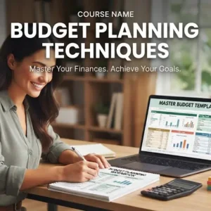 High-quality educational course image featuring Budget Planning Techniques with modern visuals