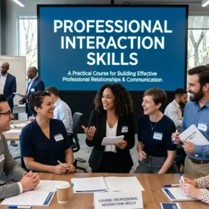 High-quality educational course image featuring Professional Interaction Skills with modern visuals