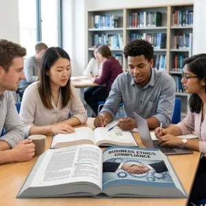High-quality educational course image featuring Business Ethics Compliance with modern visuals
