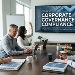 High-quality educational course image featuring Corporate Governance Compliance with modern visuals