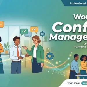 High-quality educational course image featuring Workplace Conflict Management with modern visuals