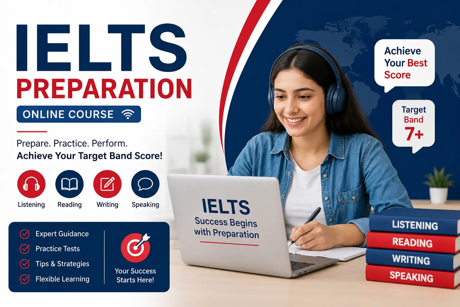 IELTS Preparation Course for Listening Reading Writing and Speaking skills