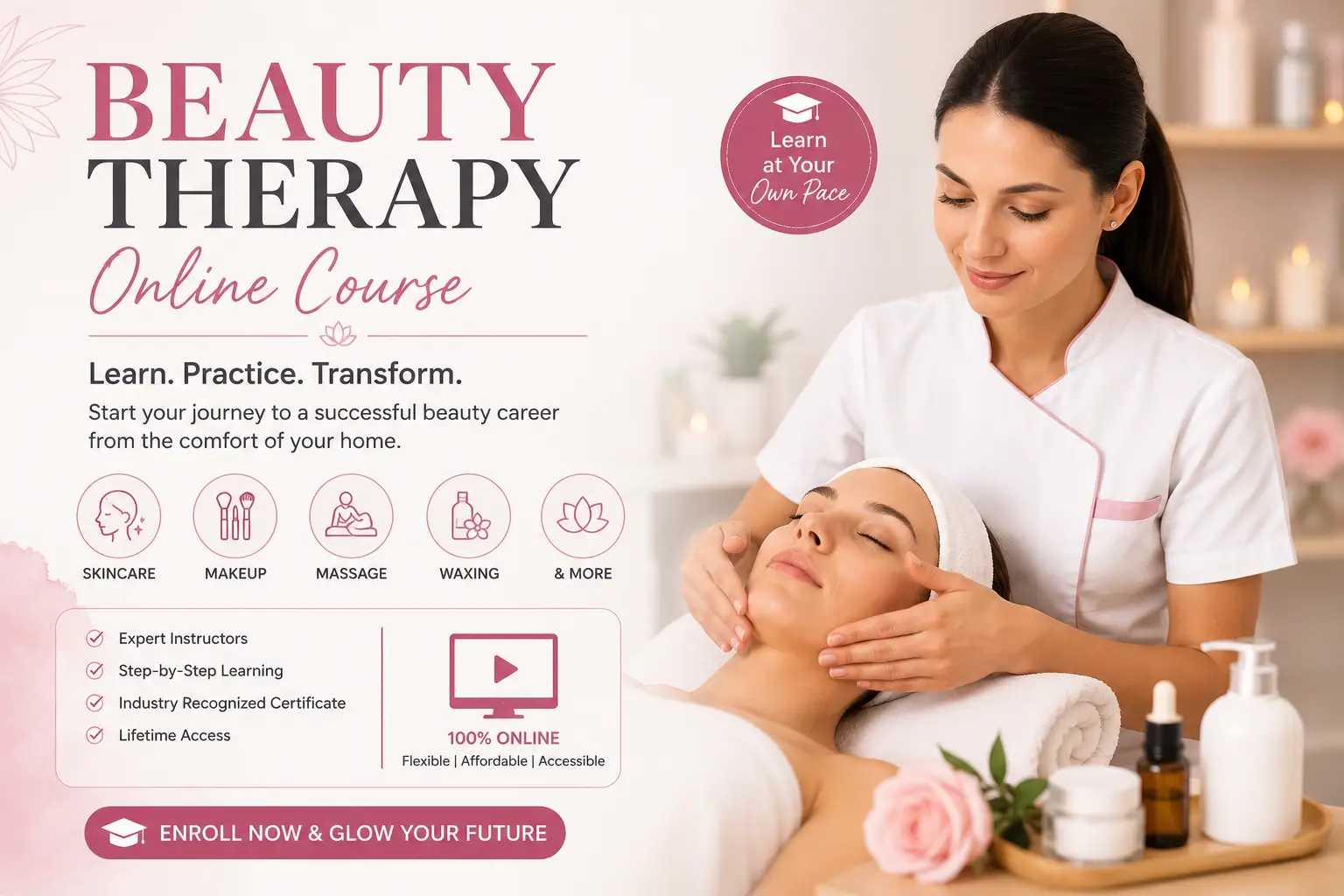 Beauty Therapy Course for skincare and professional beauty treatments
