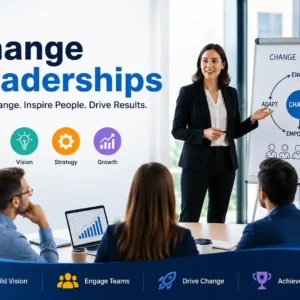 Professional Change Leadership course image with transformation and leadership visuals