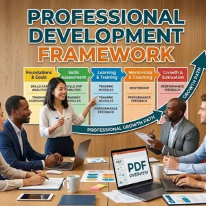 High-quality educational course image featuring Professional Development Framework with modern visuals