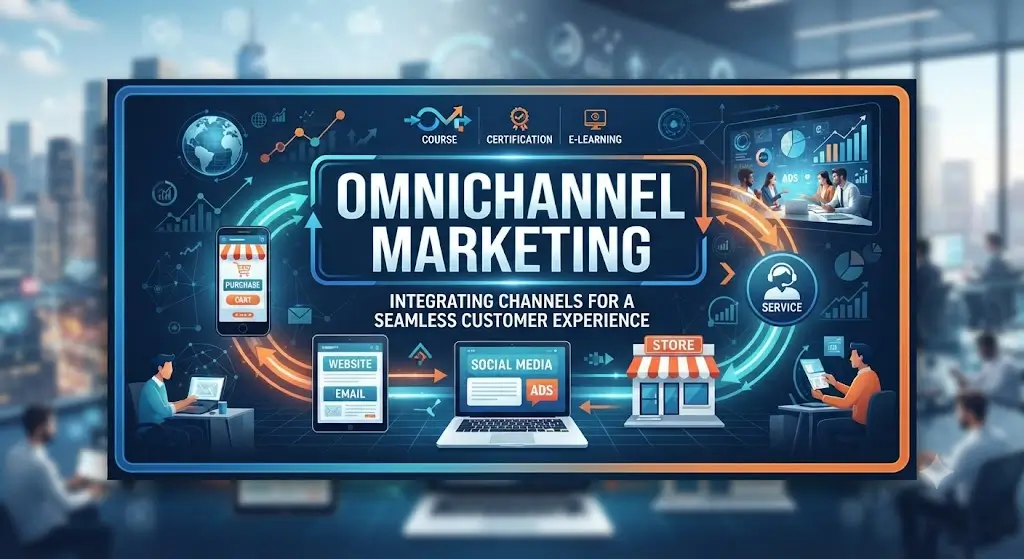 High-quality educational course image featuring Omnichannel Marketing with modern visuals