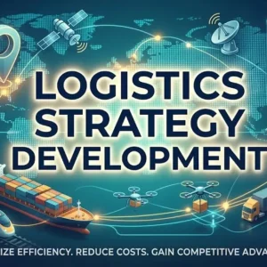 High-quality educational course image featuring Logistics Strategy Development with modern visuals