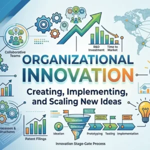 Modern educational image for Organizational Innovation course with creativity and innovation visuals