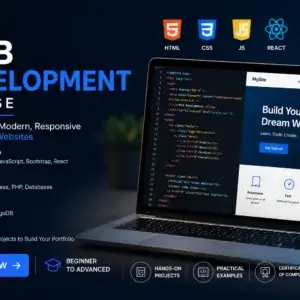 Web Development Course covering HTML CSS JavaScript and responsive website design