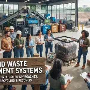 High-quality educational course image featuring Solid Waste Management Systems with modern visuals