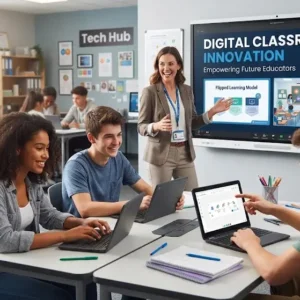 High-quality educational course image showing Digital Classroom Innovation with interactive technology and modern teaching visuals.
