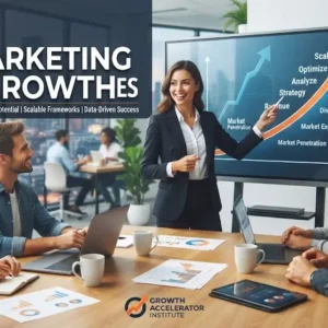 High-quality educational course image for Marketing Growth Strategies with scalable growth and strategic expansion visuals.