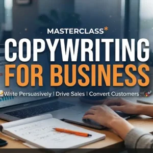 High-quality educational course image for Copywriting for Business with persuasive writing and marketing visuals.