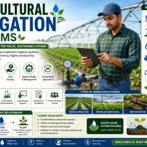 Agricultural Irrigation Systems course featuring irrigation design, water management, and sustainable farming techniques.