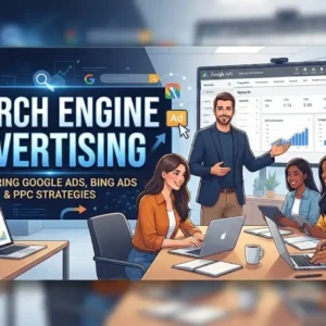 High-quality educational course image for Search Engine Advertising with keyword targeting and paid campaign visuals.