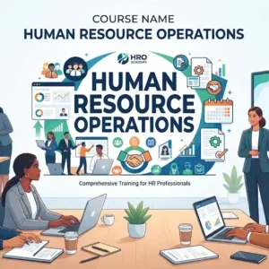 Modern educational image for Human Resource Operations course with HR processes and workforce administration visuals