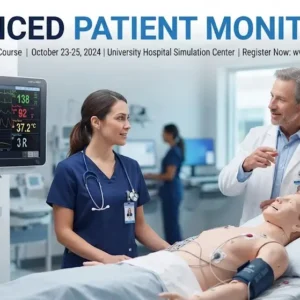 Professional e-learning image showing Advanced Patient Monitoring and clinical technology concepts