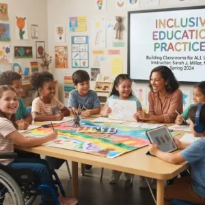 High-quality educational course image for Inclusive Education Practices with diversity and accessibility visuals.