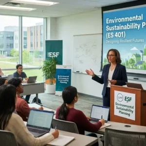High-quality educational course image featuring Environmental Sustainability Planning with modern visuals