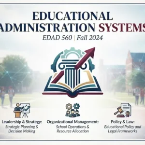 High-quality educational course image for Educational Administration Systems with academic management and governance visuals.