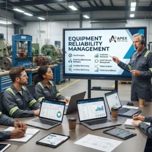 High-quality educational course image for Equipment Reliability Management with reliability and asset performance visuals.