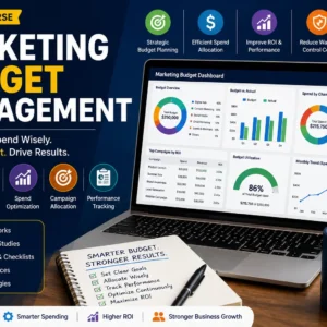Marketing Budget Management course banner showing budget planning, analytics, and ROI optimization