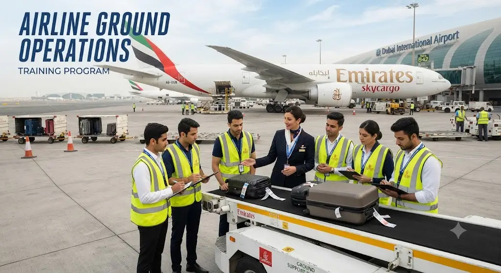 High-quality educational course image featuring Airline Ground Operations with modern visuals