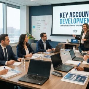 High-quality educational course image for Key Account Development with customer growth and strategic partnership visuals.
