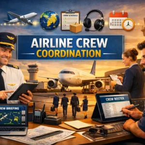 Professional Airline Crew Coordination course banner showing pilots and flight attendants collaborating