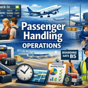 High-quality educational course image featuring Passenger Handling Operations with modern visuals
