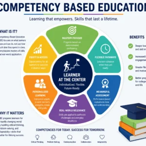 Professional Competency Based Education course image with skills and performance visuals