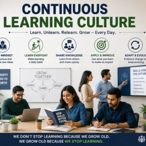 Professional course image for Continuous Learning Culture with workplace learning visuals