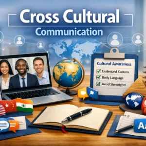 Professional course image for Cross Cultural Communication with global teamwork visuals