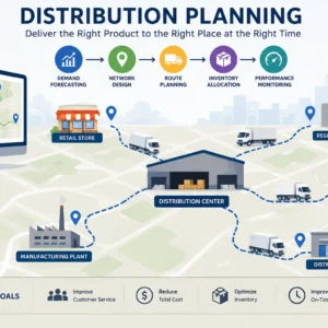 Professional course image showing Distribution Planning and logistics optimization