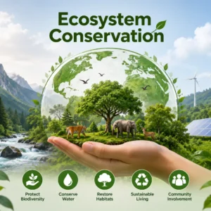Professional educational banner for Ecosystem Conservation course