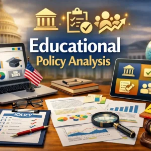 Educational course image for Educational Policy Analysis with policy and governance visuals