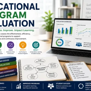 Professional Educational Program Evaluation course image with assessment and academic visuals