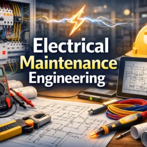 Professional Electrical Maintenance Engineering course image with tools and electrical systems