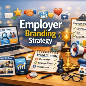 Professional course image for Employer Branding Strategy with HR and branding visuals