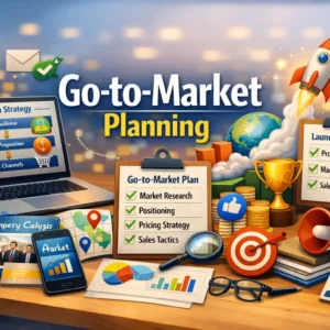 Professional course image for Go-to-Market Planning with launch visuals