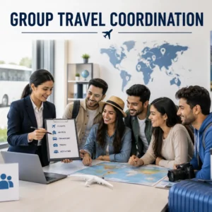 Professional educational course image for Group Travel Coordination with modern visuals