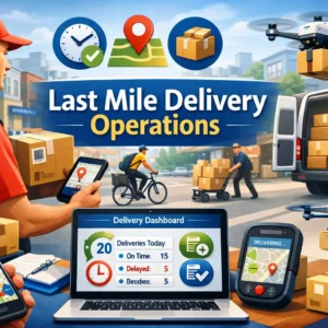 Professional course image showing Last Mile Delivery Operations and logistics tools