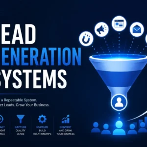 Professional course image for Lead Generation Systems with marketing visuals