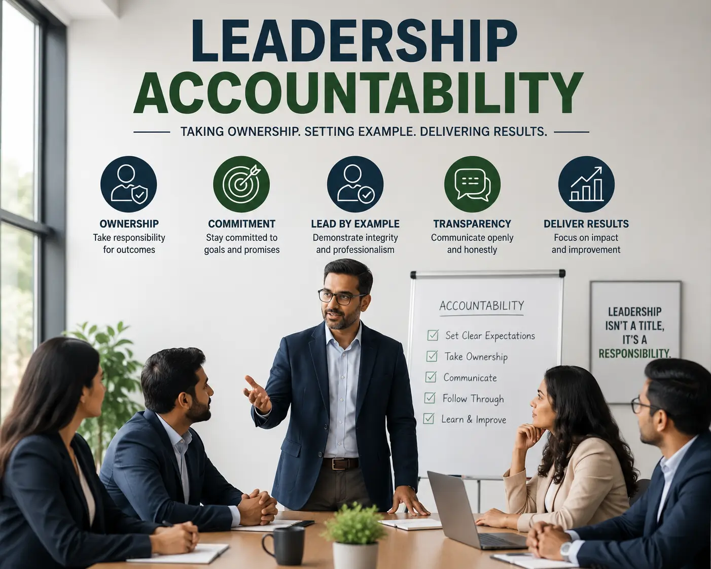 Professional course image for Leadership Accountability with responsibility and leadership visuals