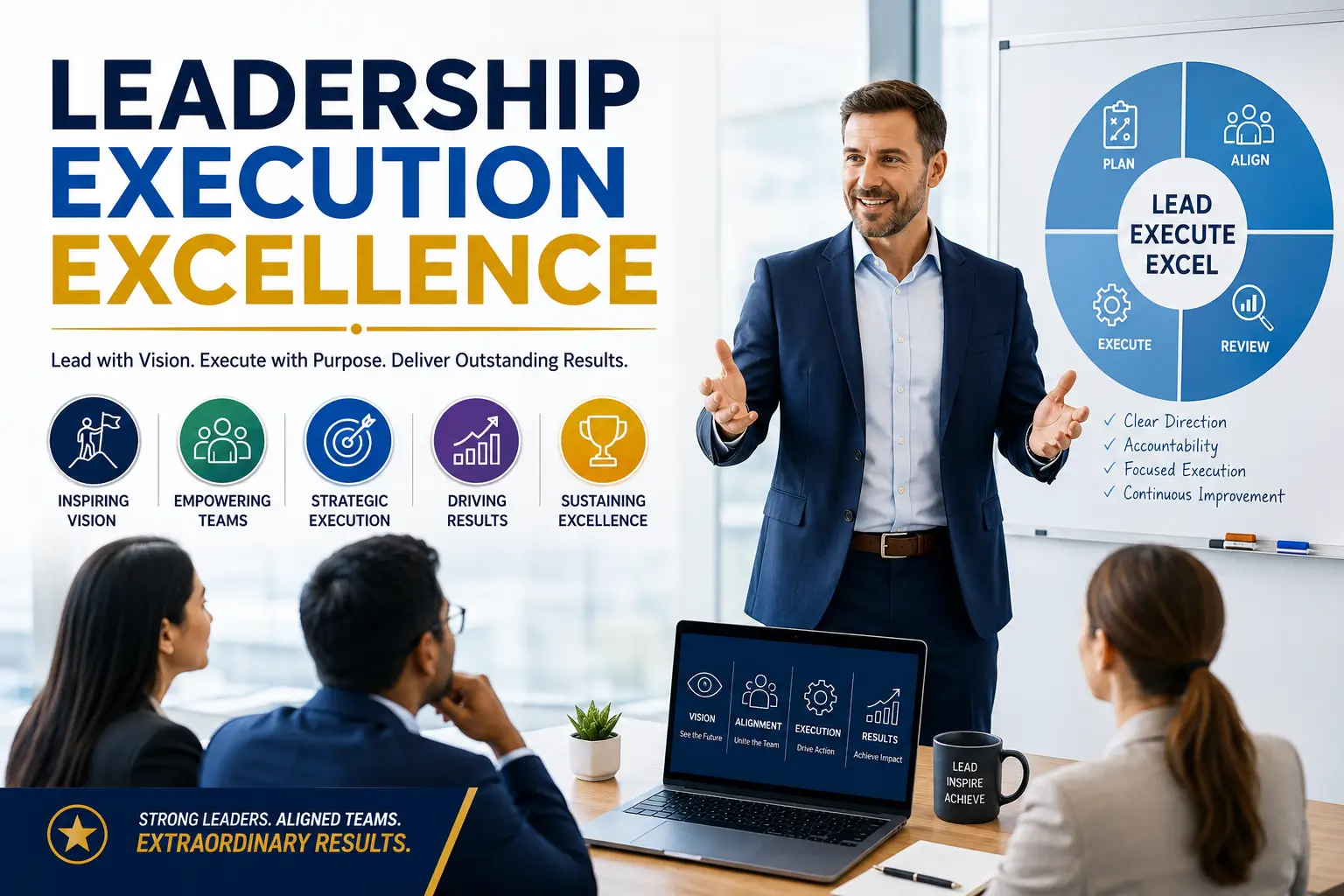 Professional course image for Leadership Execution Excellence with modern design