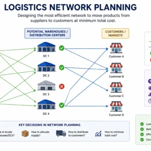 Professional course image showing Logistics Network Planning and transport optimization