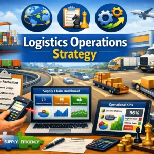 Professional course image showing Logistics Operations Strategy and supply chain planning