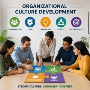 Professional educational banner for Organizational Culture Development course