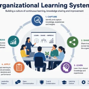 Professional course image for Organizational Learning Systems with organizational learning visuals
